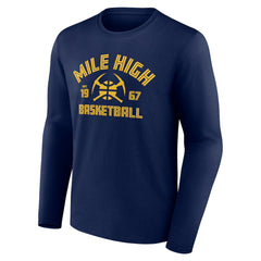 Denver Nuggets Tip-Off Long Sleeve T-Shirt sale - Navy discount