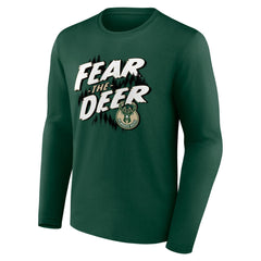 Milwaukee Bucks Tip-Off Long Sleeve T-Shirt - Hunter Green on sale