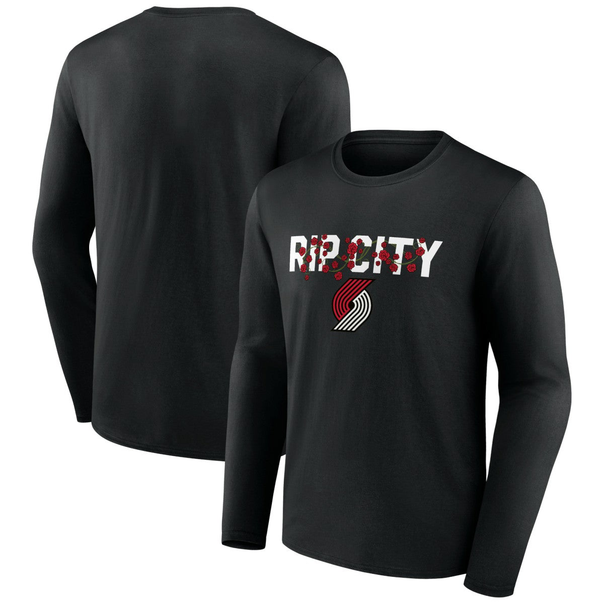 Portland Trail Blazers Tip-Off Long Sleeve T-Shirt - Black on sale