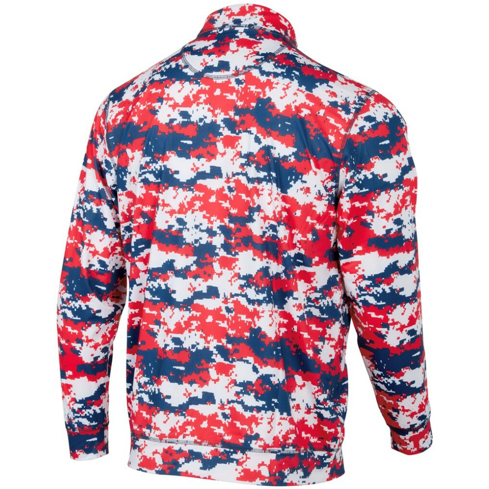 Washington Nationals Digital Camo Performance Quarter-Zip Pullover Jacket - Red