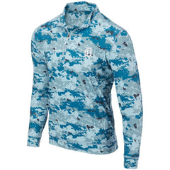 Detroit Tigers Digital Camo Performance Quarter-Zip Pullover Jacket - Blue