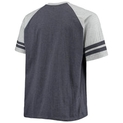 Seattle Kraken Big & Tall Raglan T-Shirt Heathered Deep Sea Blue