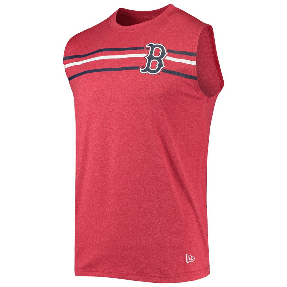 Boston Red Sox Muscle Tank Top - Heathered Red | New Era