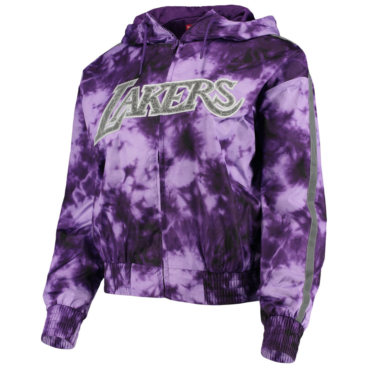 Los Angeles Lakers Women's Galaxy Sublimated Windbreaker Pullover Full-Zip Hoodie - Purple | Mitchell & Ness discount