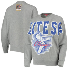 Chicago White Sox Women's Cooperstown Collection Logo Lightweight Pullover Sweatshirt - Heathered Gray | Mitchell & Ness
