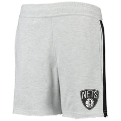 Brooklyn Nets Youth Wingback Shorts - Heathered Gray cheap