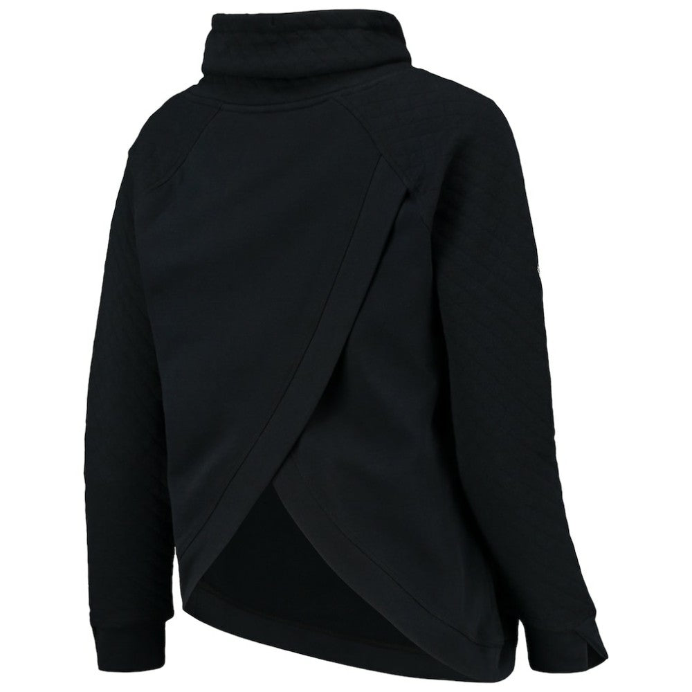 Boston Red Sox Levelwear Women's Vega Funnel Neck Raglan Pullover Sweatshirt - Black