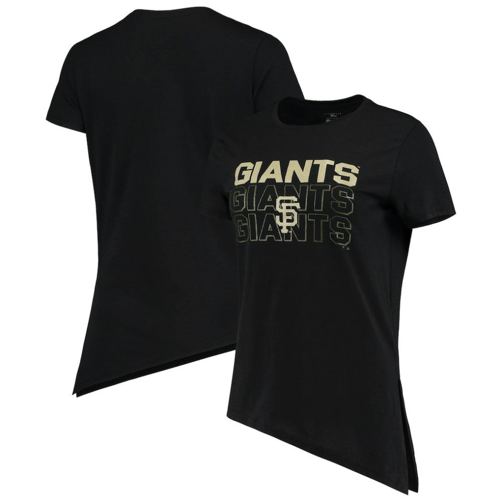 San Francisco Giants Levelwear Women's Birch Delta Asymmetrical T-Shirt - Black