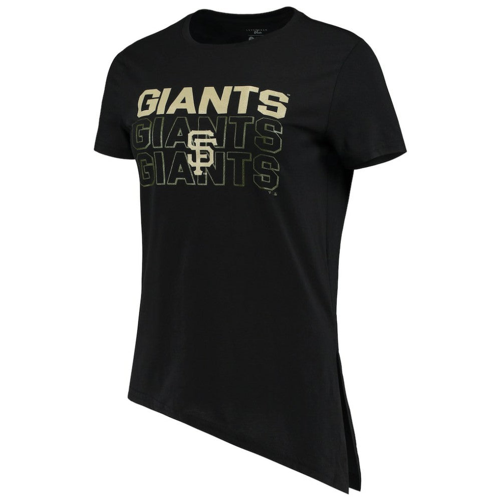 San Francisco Giants Levelwear Women's Birch Delta Asymmetrical T-Shirt - Black