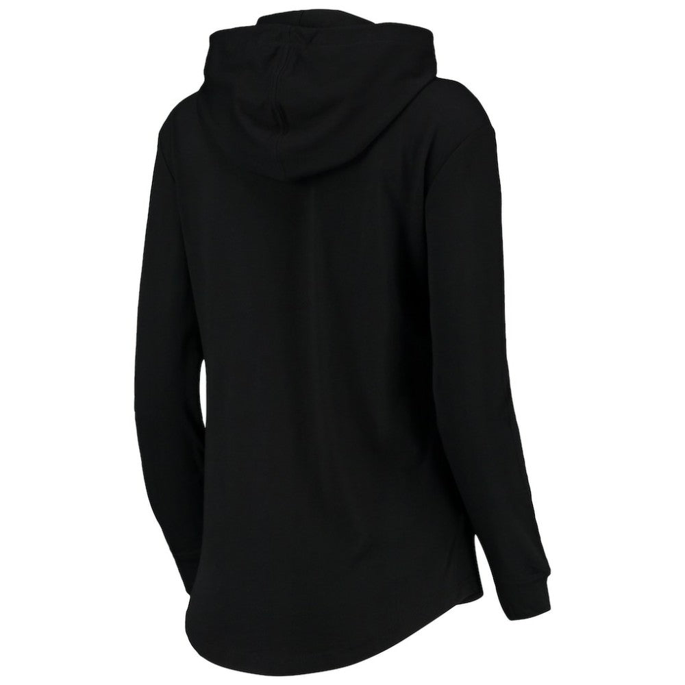 Chicago Cubs Levelwear Women's Vivid Scuba Neck Pullover Hoodie - Black