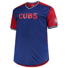 Chicago Cubs Solid V-Neck T-Shirt - Royal/Red