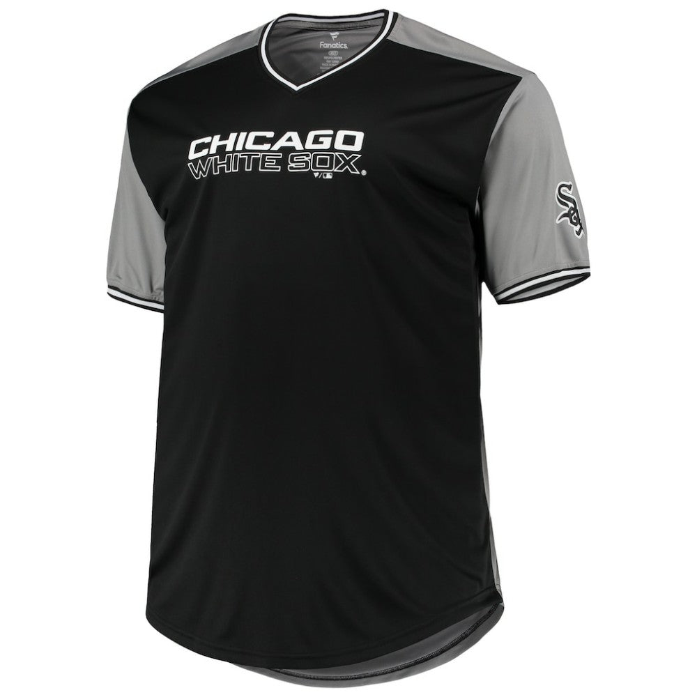 Chicago White Sox Solid V-Neck T-Shirt - Black/Gray