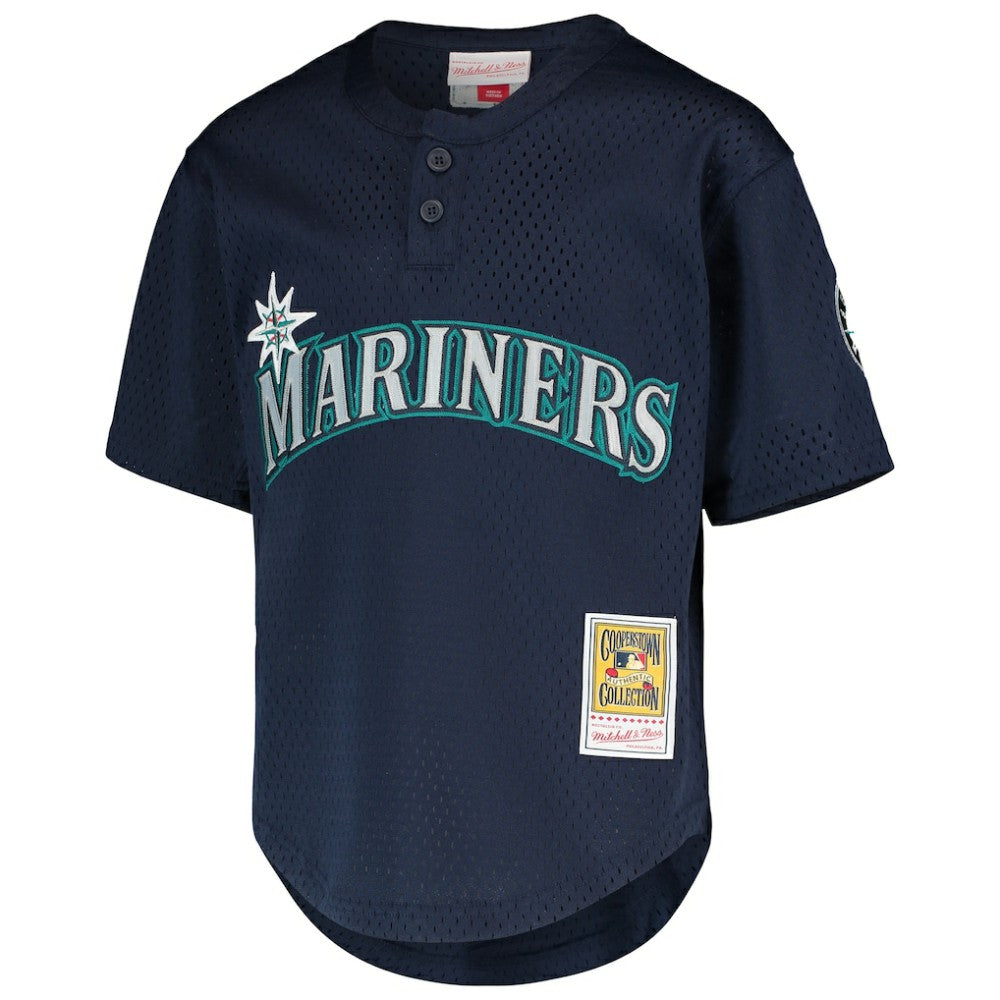 Ichiro Suzuki Seattle Mariners Youth Cooperstown Collection Mesh Batting Practice Jersey - Navy | Mitchell & Ness