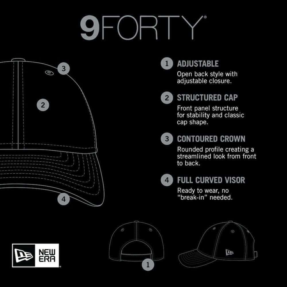 Chicago White Sox Logo Patch 9FORTY Trucker Snapback Hat - Black/White | New Era