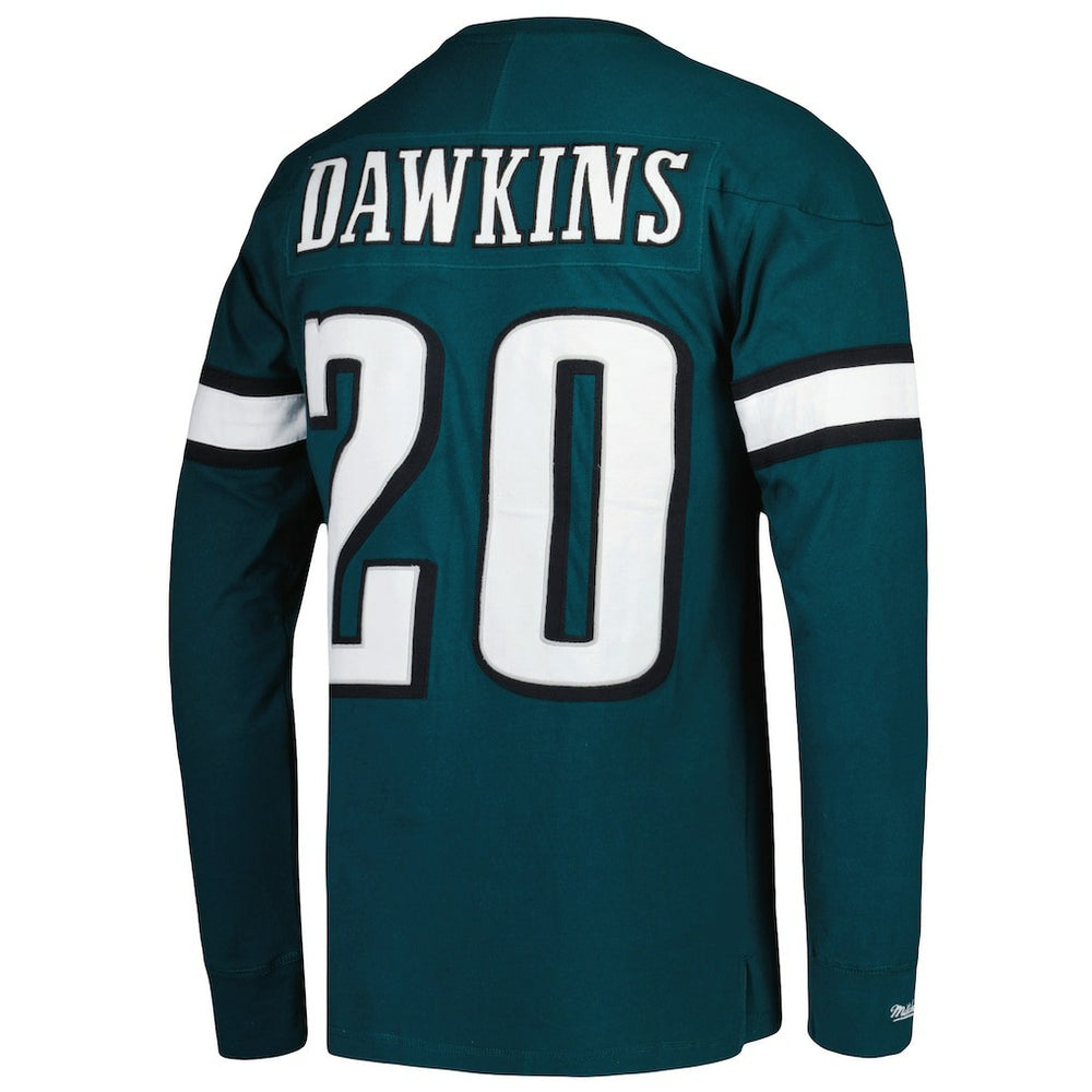 Brian Dawkins Philadelphia Eagles Retired Player Name & Number Long Sleeve Top - Midnight Green sale