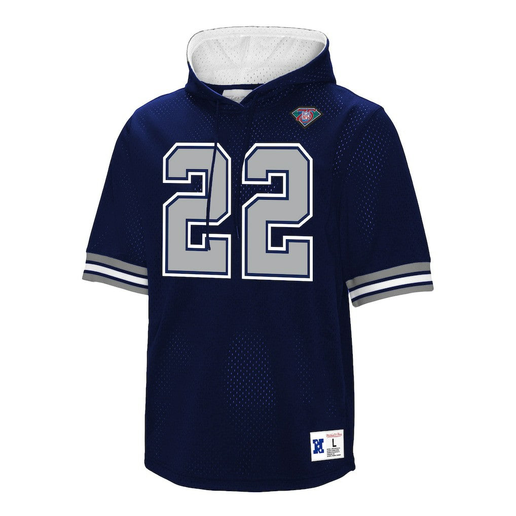 Emmitt Smith Dallas Cowboys Retired Player Mesh Name & Number Hoodie T-Shirt - Navy for sale