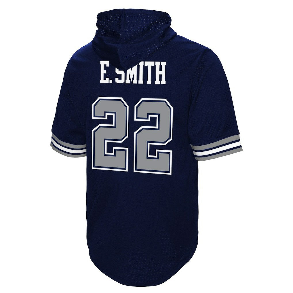 Emmitt Smith Dallas Cowboys Retired Player Mesh Name & Number Hoodie T-Shirt - Navy for sale