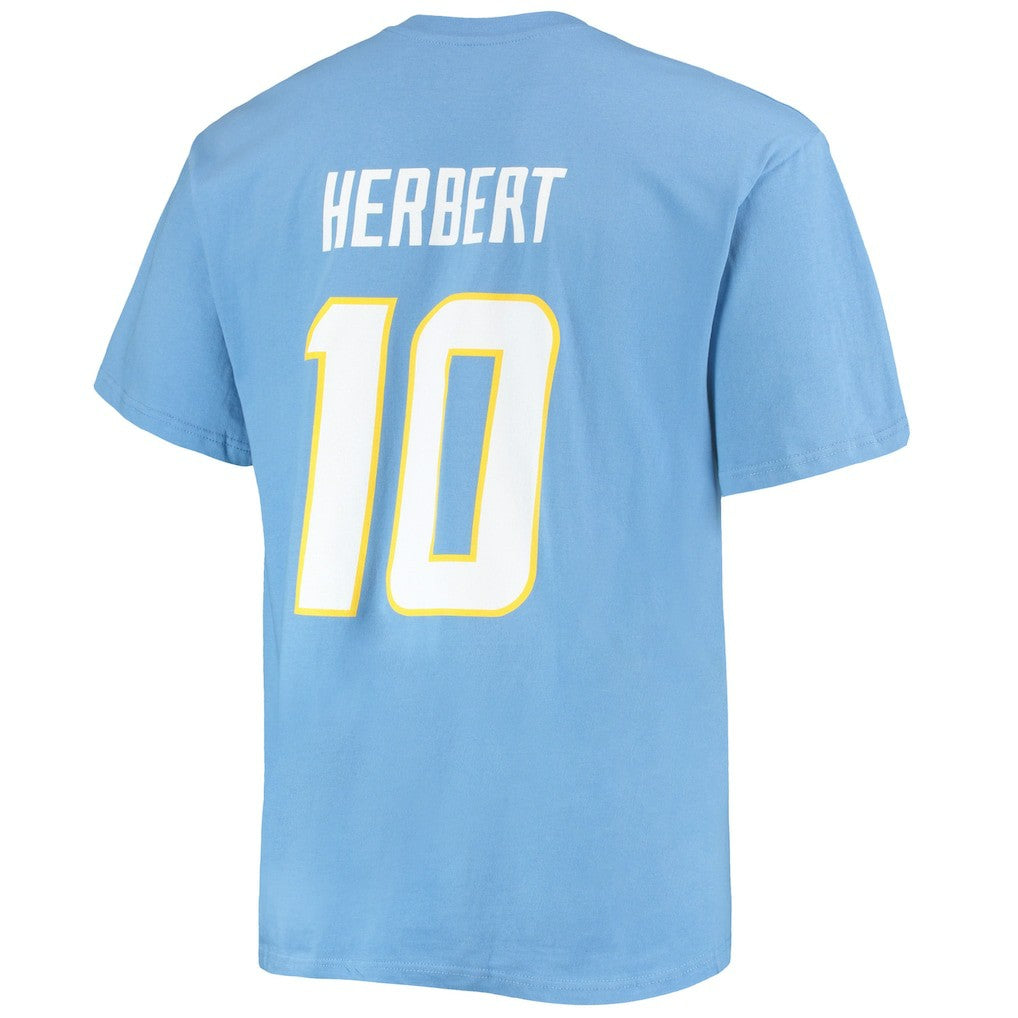 Justin Herbert Los Angeles Chargers Big & Tall Player Name & Number T-Shirt - Powder Blue on sale