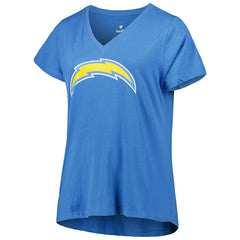 Justin Herbert Los Angeles Chargers Women's Plus Size Name & Number V-Neck T-Shirt - Powder Blue outlet