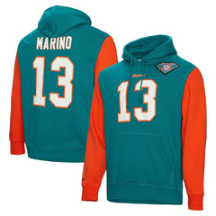 Dan Marino Miami Dolphins Retired Player Name & Number Pullover Hoodie - Aqua cheap