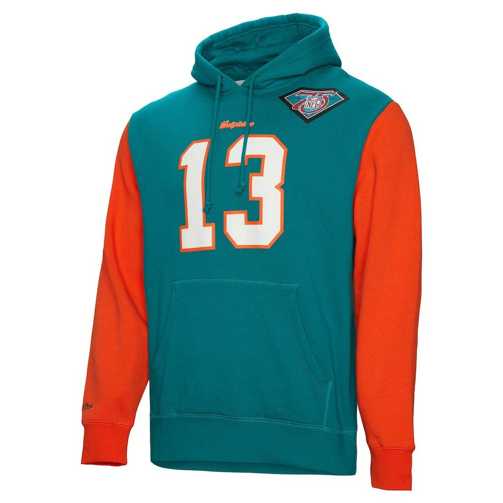 Dan Marino Miami Dolphins Retired Player Name & Number Pullover Hoodie - Aqua cheap