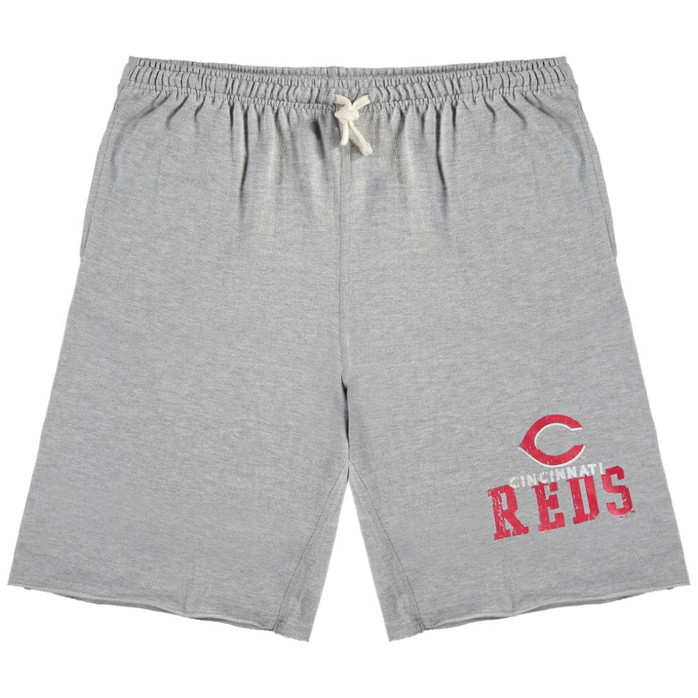 Cincinnati Reds Big & Tall French Terry Shorts - Heathered Gray
