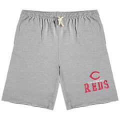 Cincinnati Reds Big & Tall French Terry Shorts - Heathered Gray