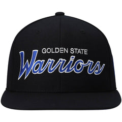 Golden State Warriors Hardwood Classics Script 2.0 Snapback Hat sale - Black | Mitchell & Ness outlet