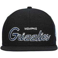 Memphis Grizzlies Hardwood Classics Script 2.0 Snapback Hat - Black | Mitchell & Ness online