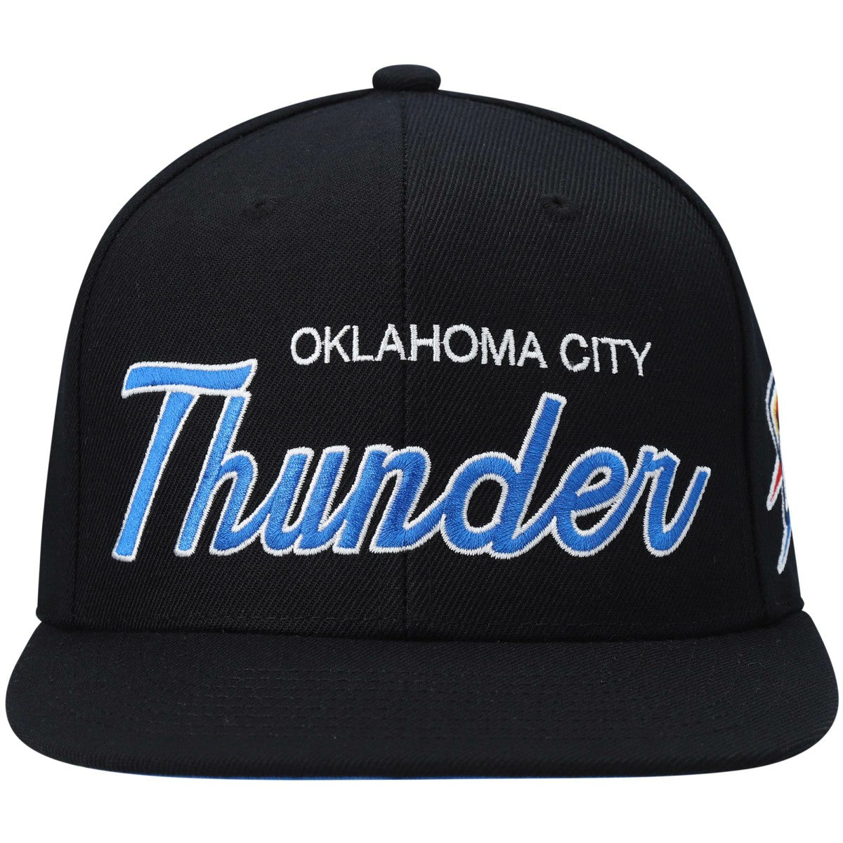 Oklahoma City Thunder Hardwood Classics Script 2.0 Snapback Hat - Black | Mitchell & Ness online