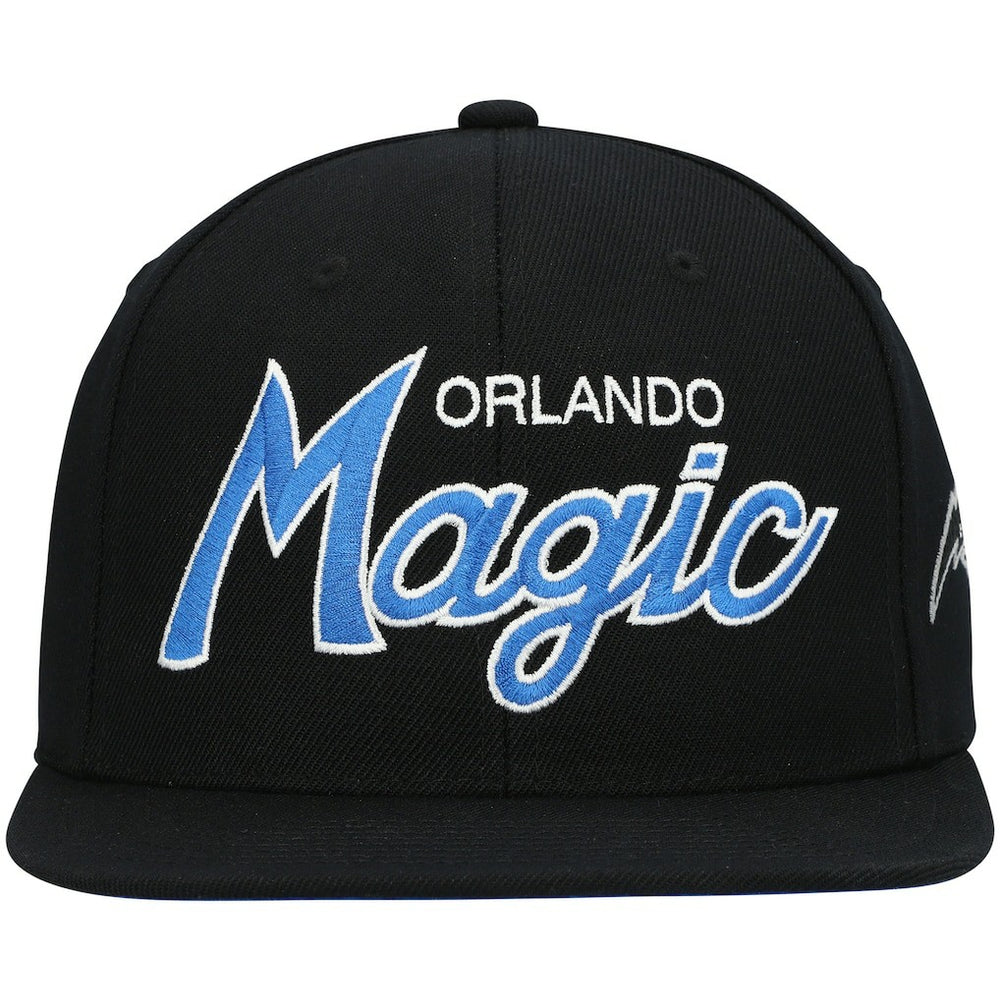 Orlando Magic Hardwood Classics Script 2.0 Snapback Hat sale - Black | Mitchell & Ness discount