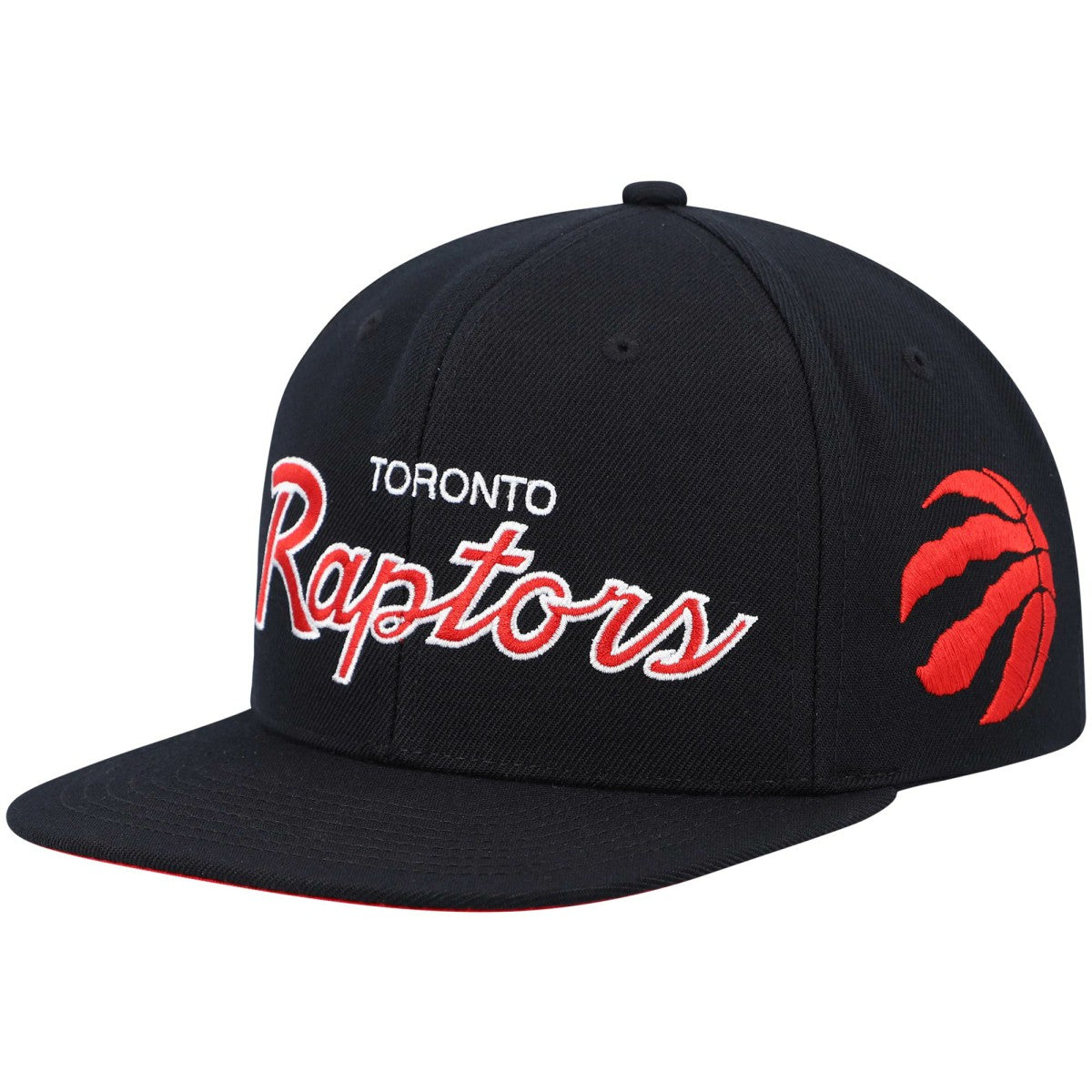 Toronto Raptors Hardwood Classics Script 2.0 Snapback Hat - Black | Mitchell & Ness outlet