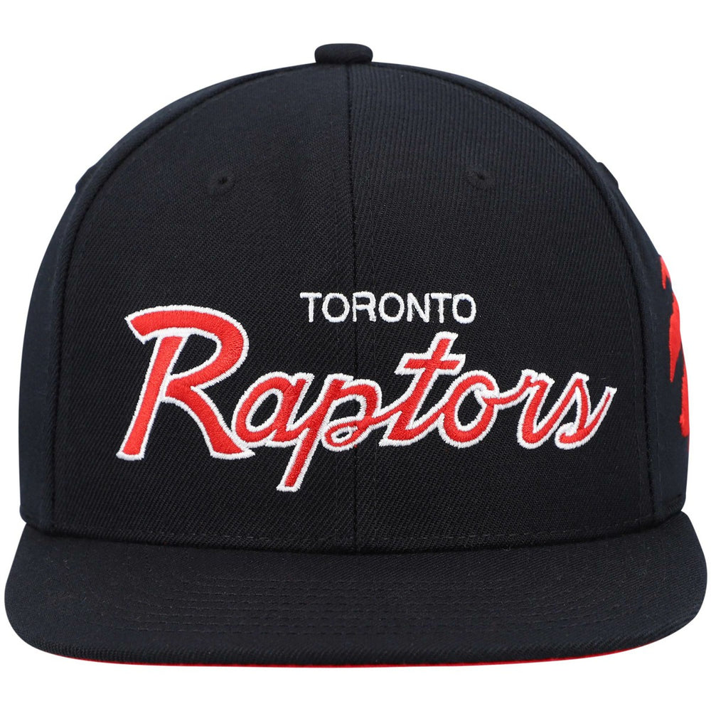 Toronto Raptors Hardwood Classics Script 2.0 Snapback Hat - Black | Mitchell & Ness outlet