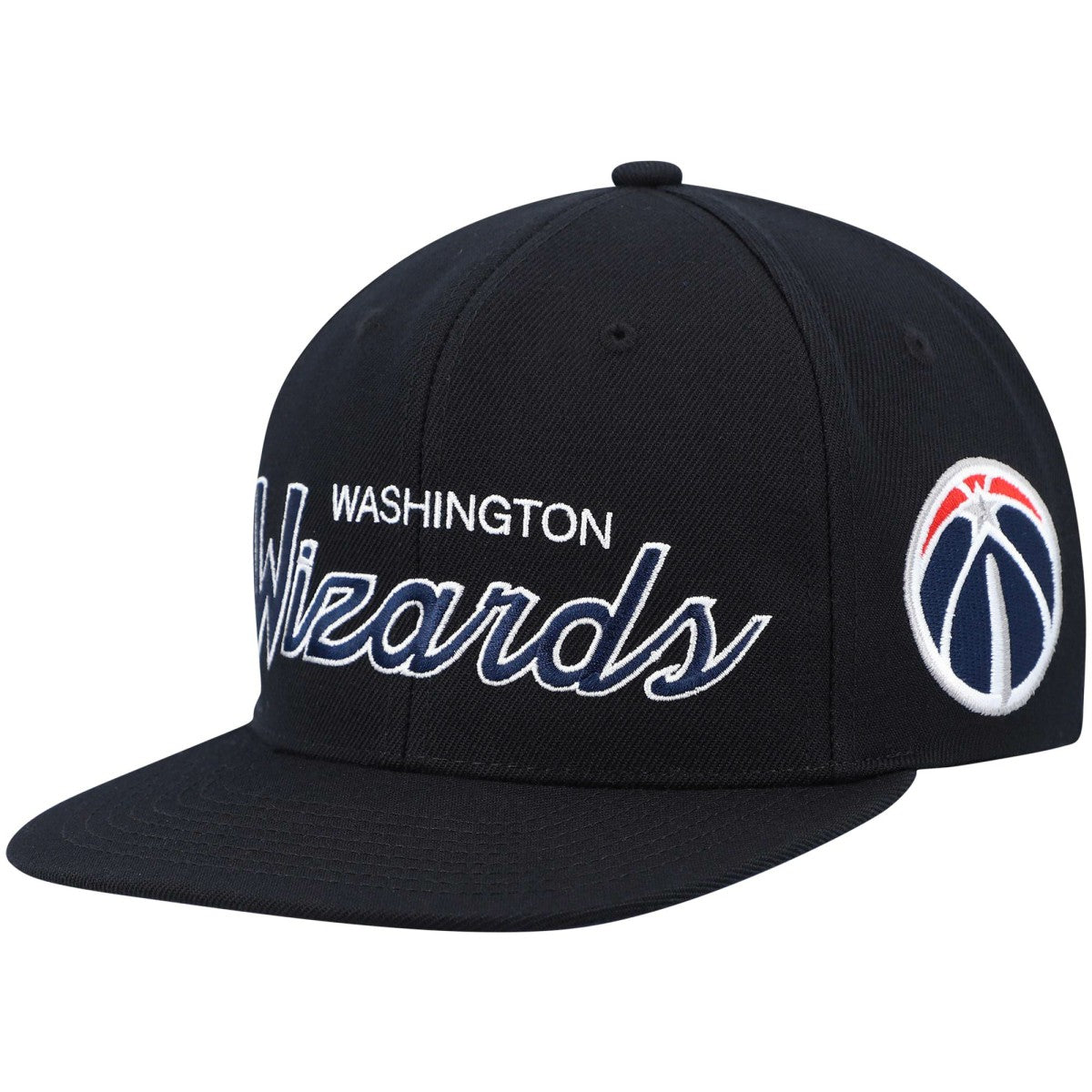 Washington Wizards Hardwood Classics Script 2.0 Snapback Hat - Black | Mitchell & Ness online