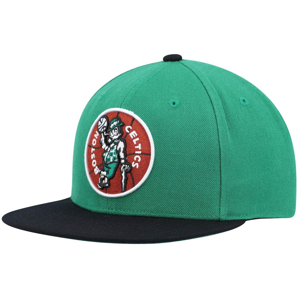 Boston Celtics Hardwood Classics Team Two-Tone 2.0 Snapback Hat - Kelly Green/Black | Mitchell & Ness outlet