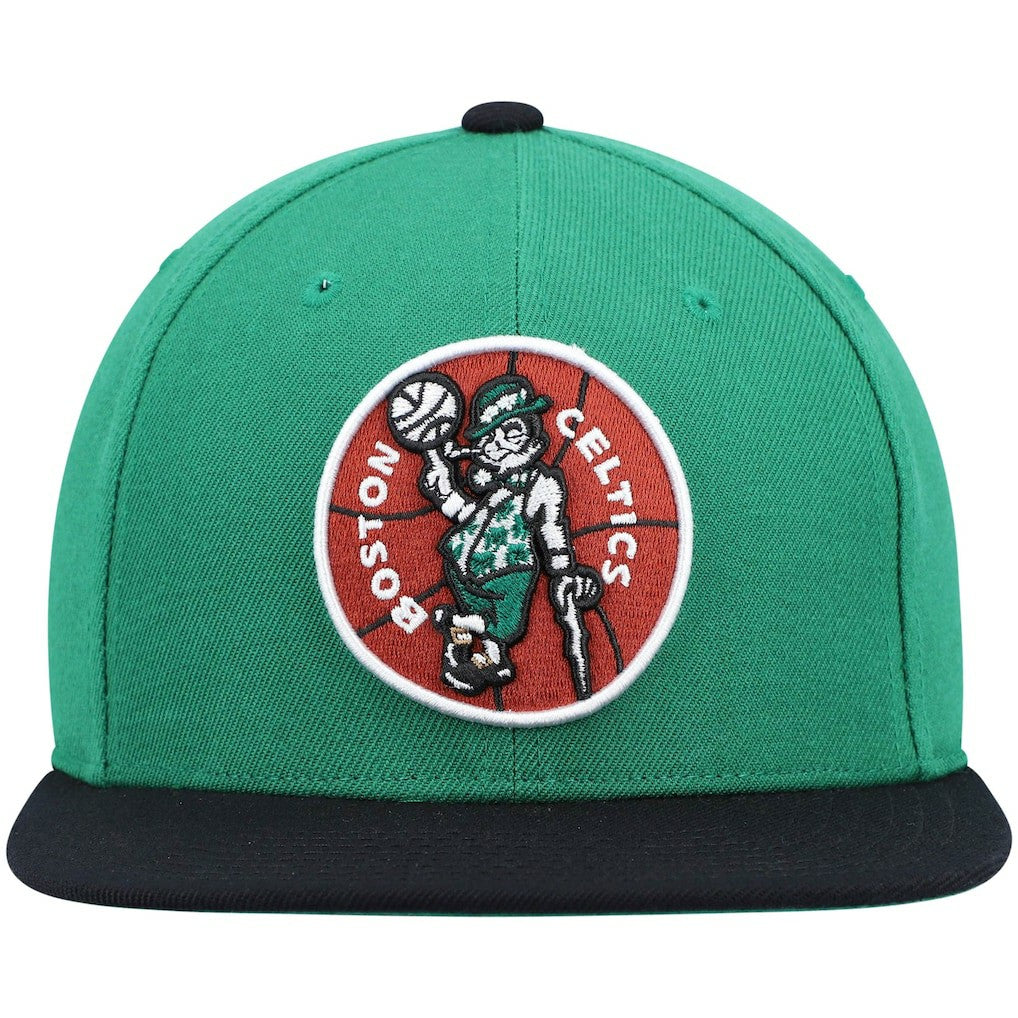 Boston Celtics Hardwood Classics Team Two-Tone 2.0 Snapback Hat - Kelly Green/Black | Mitchell & Ness outlet