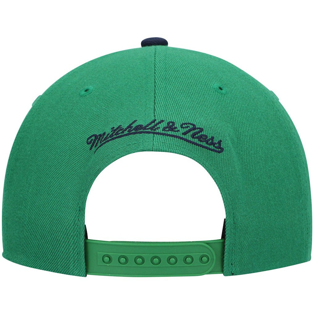 Dallas Mavericks Hardwood Classics Team Two-Tone 2.0 Snapback Hat sale - Green/Navy | Mitchell & Ness outlet