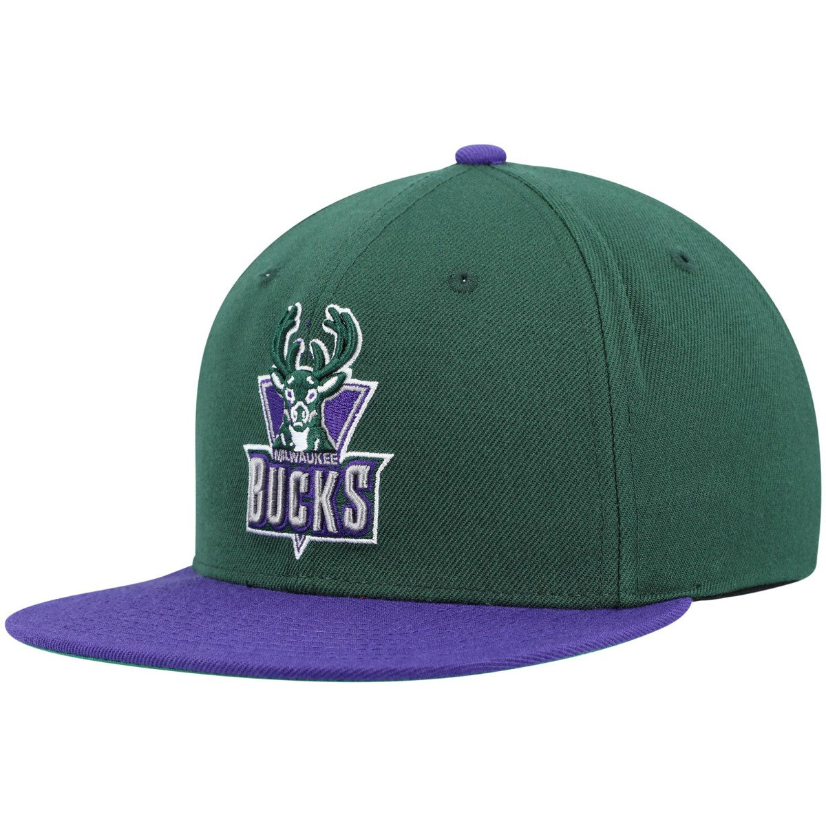 Milwaukee Bucks Hardwood Classics Team Two-Tone 2.0 Snapback Hat - Green/Purple | Mitchell & Ness on sale