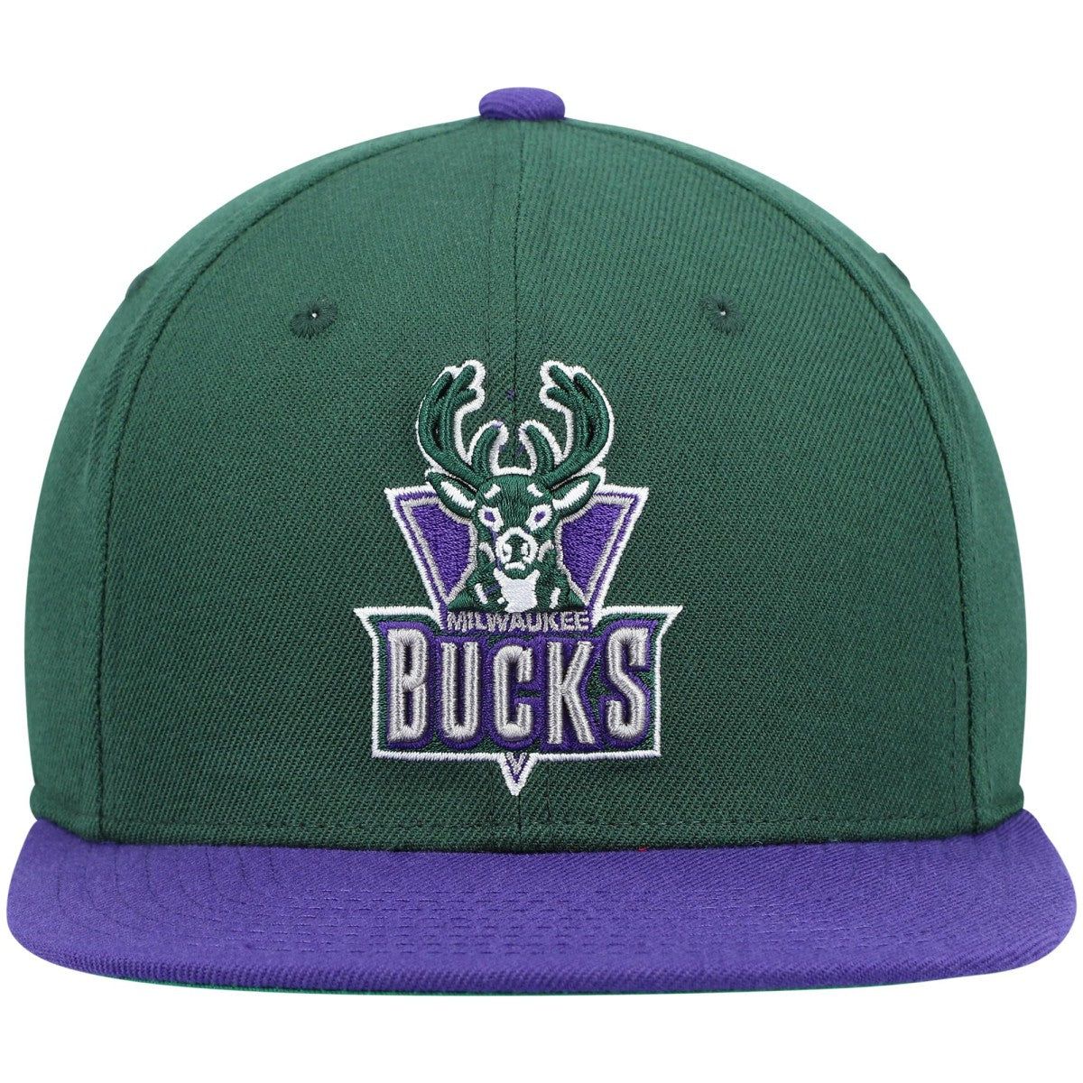 Milwaukee Bucks Hardwood Classics Team Two-Tone 2.0 Snapback Hat - Green/Purple | Mitchell & Ness on sale