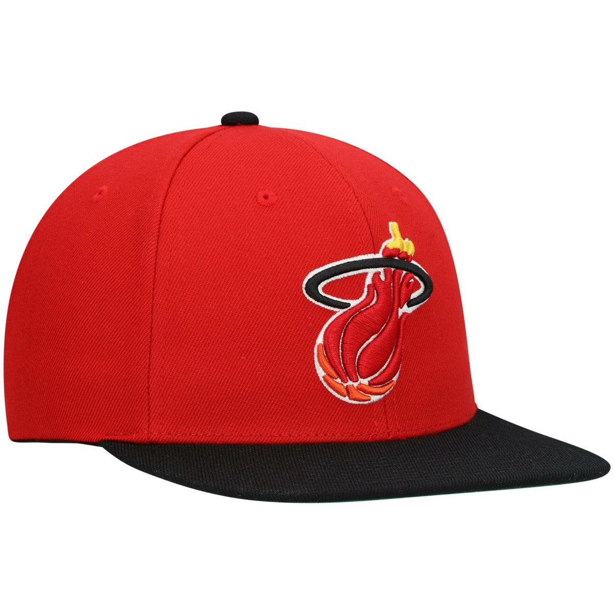 Miami Heat Hardwood Classics Team Two-Tone 2.0 Snapback Hat - Red/Black | Mitchell & Ness cheap