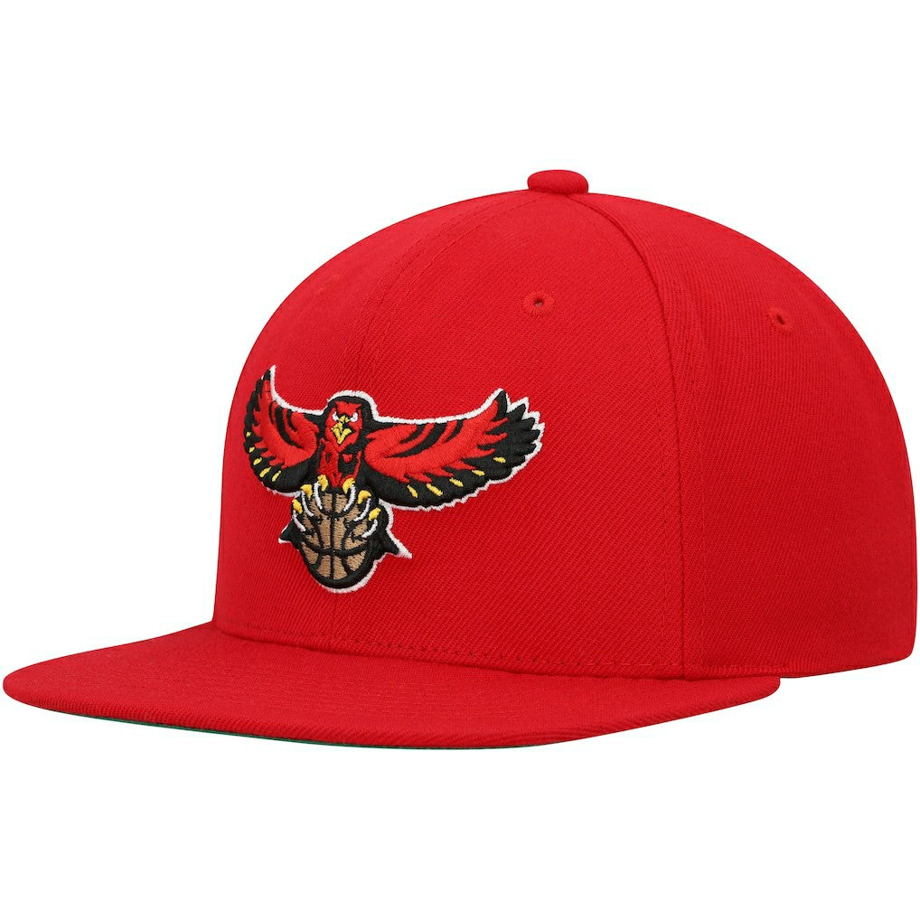 Atlanta Hawks Hardwood Classics Team Ground 2.0 Snapback Hat - Red | Mitchell & Ness sale
