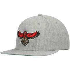 Atlanta Hawks Hardwood Classics Team 2.0 Snapback Hat - Heathered Gray | Mitchell & Ness on sale