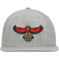 Atlanta Hawks Hardwood Classics Team 2.0 Snapback Hat - Heathered Gray | Mitchell & Ness on sale