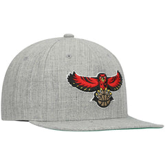 Atlanta Hawks Hardwood Classics Team 2.0 Snapback Hat - Heathered Gray | Mitchell & Ness on sale