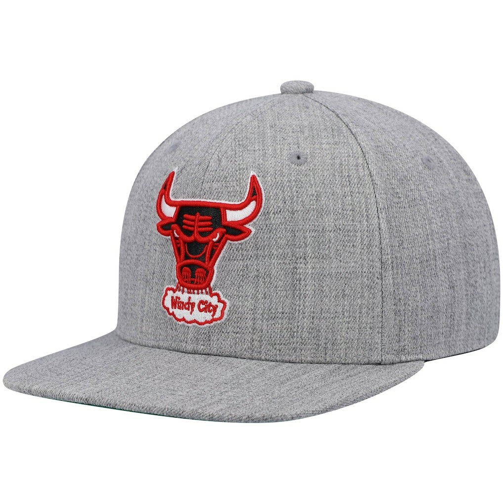 Chicago Bulls Hardwood Classics Team 2.0 Snapback Hat - Heathered Gray | Mitchell & Ness on sale