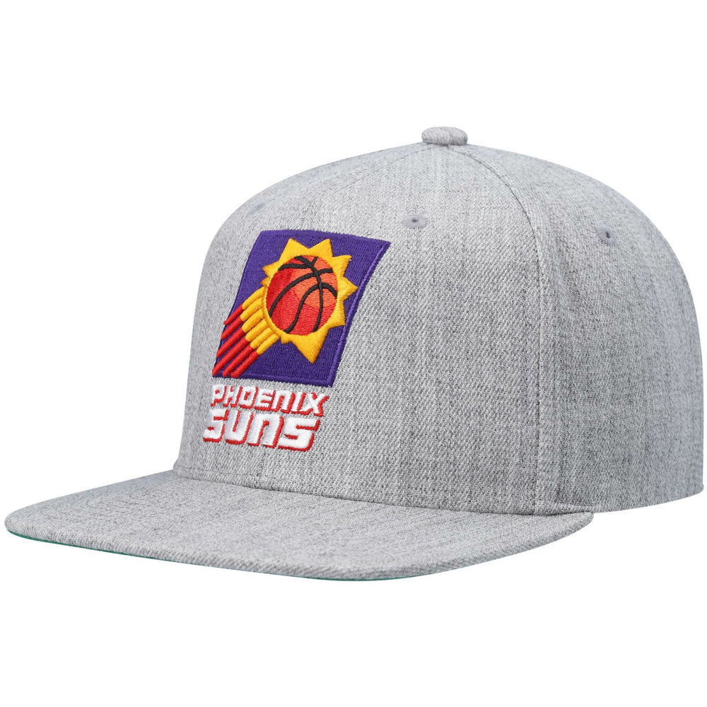 Phoenix Suns Hardwood Classics Team 2.0 Snapback Hat - Heathered Gray | Mitchell & Ness on sale