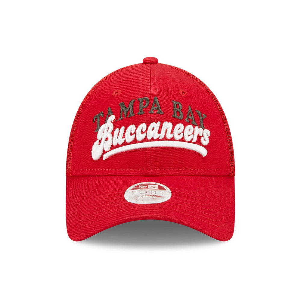 Tampa Bay Buccaneers New Era Women's Team Trucker 9FORTY Snapback Hat - Red outlet