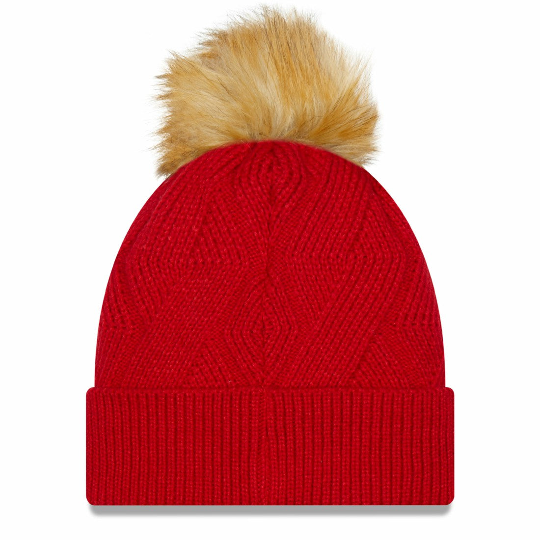 Tampa Bay Buccaneers New Era Women's Snowy Cuffed Knit Hat with Pom - Red online