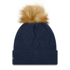 Tennessee Titans New Era Women's Snowy Cuffed Knit Hat with Pom - Navy discount