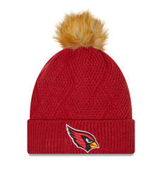 Arizona Cardinals New Era Women's Snowy Cuffed Knit Hat with Pom - Cardinal discount